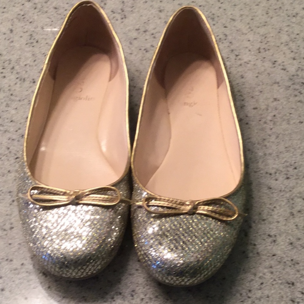 Enzo Angiolini glitter/sparkle flats with bow